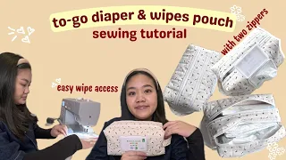 to-go diaper wipes pouch sewing tutorial