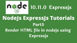 Nodejs tutorial render html file in nodejs using expressjs part5
