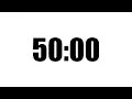 50 Minute Timer - Minimal No Sound White Background