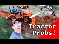 Terramite T5C Kubota BX2360 dirt work French Drain Project Part 1 Breakdowns Garage Story