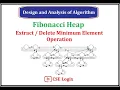 Extract min in Fibonacci Heap Delete min in Fibonacci Heap Fibonacci Heap operations