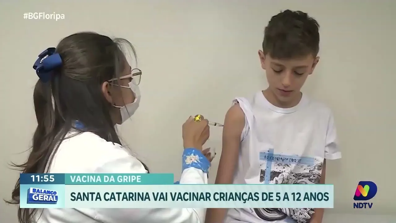Novidade na vacinação: crianças de 5 a 12 anos serão vacinadas em SC