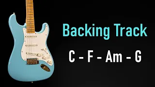 Rock Pop BACKING TRACK in C Major C F Am G 110 BPM Guitar Backing Track TGuitar