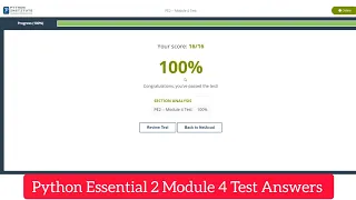 Cisco Python Essential 2 Module 4 Test Answers PE2 - Module 4 Test Answers