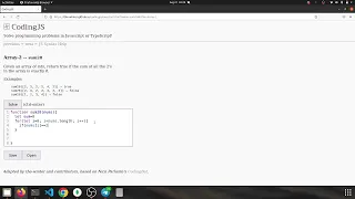CodinJs Codingbat Array-2 -sum28 Javascript solution