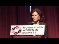 Leia Gaccione of South and Pine accepts biz award