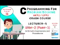 Unit-2 Part-1 Programming For Problem Solving Course Playlist AKTU C programming C language
