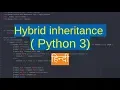 86 OOPS - Hybrid Inheritance in Python