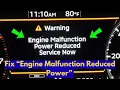 How to Fix Engine Malfunction Reduced Power Warning