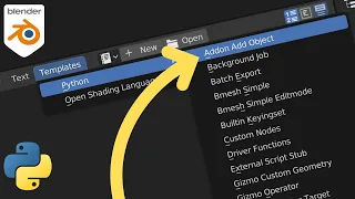 Blender Python Template Overview Addon Add Object
