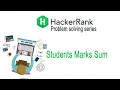 Students Marks Sum in C HackerRank challenge solution in C C programming