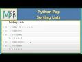 Python Pop Sorting Lists