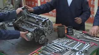 الصف الثانى تخصص فنى صيانة وإصلاح السيارات وحدة إصلاح محرك السيارة 