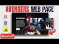 Avengers Landing Page Using HTML CSS JavaScript in Telugu JavaScript Mini projects