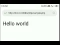 How to run PHP code on mobile using AWebServer