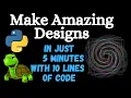 Amazing Design in Python Python Graphics in Hindi Amazing Patterns in Python Design in turtle
