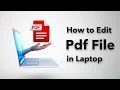How to Edit Pdf File in Laptop