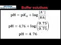 R3 1 17 Calculating the pH of a buffer solution HL
