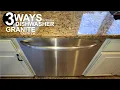 3 WAYS to mount a dishwasher to granite countertops and stop the dishwasher from moving forward