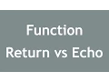 Learn PHP 5 In Arabic - Function Return vs Echo