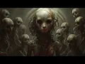 Dead by Dawn by Deicide - lyrics as images generated by an AI