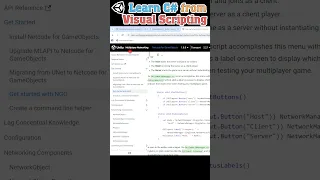 Beginner to Master C code from Visual Scripting in Unity