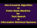 Aho-Corasick algorithm or Finite State machine text search method