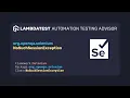 NoSuchSessionException Selenium with examples