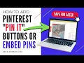 Download Lagu How to Add Pin It Button and Embed Pinterest Pins with Pinterest Widget Builder + WordPress Plugin