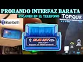 Probando la interfaz mas barata para tener escaner en el OBD2