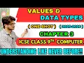 Values and Data Types ICSE Class 9 Computer Applications Chapter 3 Java Basics