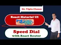26 React Material UI Speed Dial with React Router Dr Vipin Classes