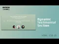 Dynamic Testimonial Section using CSS and JavaScript