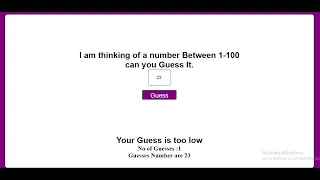 Number Guessing Game Javascript Beginner project Tutorial
