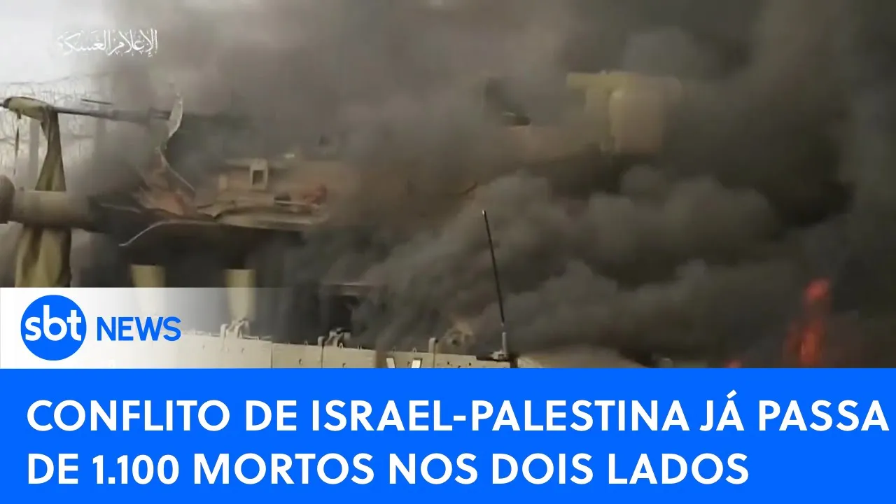 Passa de mil e cem o número de mortos nos ataques entre o Hamas e Israel | #SBTNewsnaTV (09/10/23)