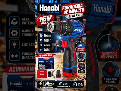 Hanabí NW6002 16v Valente! #123fernando #shorts #ferramentas #hanabi
