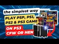 How to play PSP PS1 PS2 PS3 Game on PS3