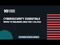 Cybersecurity Essentials Intro to Malware Analysis