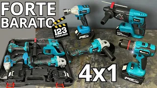 MALETA COMPLETA MUSTOOL DRILLPRO Martelete, Chave de Impacto, Furadeira Parafusadeira Esmerilhadeira