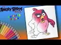 Angry Birds Movie Coloring Book for Kids How to Coloring Red