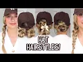 6 EASY HAIRSTYLES TO WEAR WITH HATS FOR THE FALL MEDIUM LONG HAIRSTYLES
