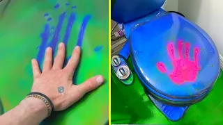 WE Made a Bathroom that CHANGES COLOR - Viral Tiktok Bathroom ft alispagnola