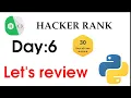 hacker rank day 6 solution with python let s review 30 days of code hyena academy python3