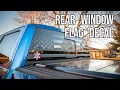 Intsalling an American Flag rear window decal