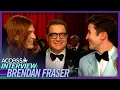 Brendan Fraser CRASHES Sons 2023 Oscars Red Carpet Intv