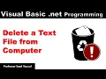 Visual Basic net Delete a file from Computer