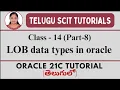 Oracle 21C Class-14 Part-8 LOB Data Types Data Types in Oracle Telugu Scit Tutorials
