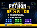 Python Tutorial for Beginners Lecture 4 Arithmetic Comparison and Bitwise operator