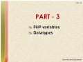 TN 12th computer application chapter-4 PHP part - 3 PHP variables and datatypes