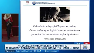 Juzgamiento anticipado, posibilidades e impedimentos | Dr. Johan Mitchel Quesnay Casusol